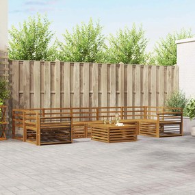 vidaXL Σειρά Καναπέ Εξωτερικού 8 pcs Φυσικό