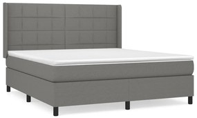 ΚΡΕΒΑΤΙ BOXSPRING ΜΕ ΣΤΡΩΜΑ ΣΚΟΥΡΟ ΓΚΡΙ 160X200 ΕΚ ΥΦΑΣΜΑΤΙΝΟ 3131442