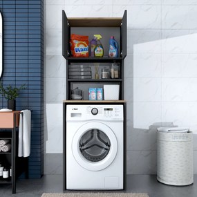Ντουλάπι Πλυντηρίου Καρυδί / Ανθρακί FAVOI 65x60x183.6