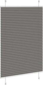 vidaXL Πλισέ περσίδα Ανθρακί 85x100 cm Πλάτος υφάσματος 84,4 cm