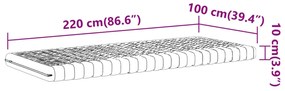 ΣΤΡΩΜΑ ΑΦΡΟΥ 7 ΖΩΝΩΝ ΣΚΛΗΡΟΤΗΤΑ 20 ILD ΛΕΥΚΟ 100X220 ΕΚ. 4016656