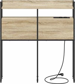 vidaXL Κεφαλάρι Αποθήκης με ράφι Sonoma Δρυς 80 cm Επεξεργασμένο ξύλο