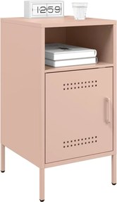 vidaXL Κομοδίνα 2 τεμ. Ροζ 36x39x68 εκ. από Χάλυβα