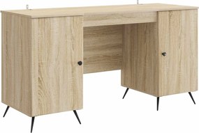 vidaXL Γραφείο Sonoma Δρυς 142,5 x 50 x 75 εκ. Επεξεργασμένο Ξύλο
