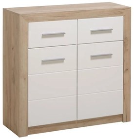 Κομότα - Μπουφές Etna 2K2F Γκρί Δρύς - Λευκή Λάκα 93*35*90.5 εκ. 93x35x90.5 εκ.