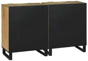 vidaXL Παραδοσιακά Πλευρικά Έπιπλα 2 pcs Καφέ 60 x 33.5 x 75 εκ.
