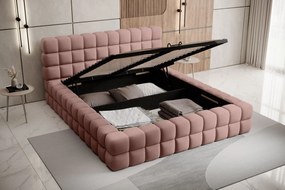 Επενδυμένο κρεβάτι Dagmar-Roz-140 x 200