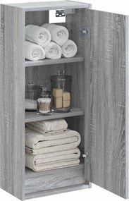 vidaXL Ντουλάπι Μπάνιου Γκρι Sonoma 35 x 20 x 81 cm Επεξεργασμένο Ξύλο