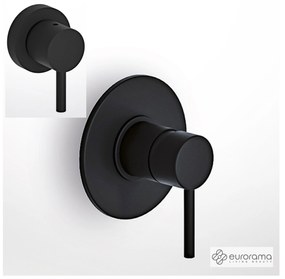 Eurorama TONDA Μίκτης εντοιχισμού &amp; εκτροπέας περιστροφικός 3 εξόδων Black Matt