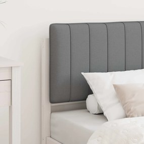 vidaXL Σκελετός Κρεβατιού με Επενδεδυμένο Κεφαλάρι Ανοιχτό γκρι