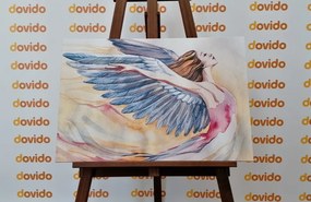 Εικόνα ενιαίο άγγελο με μωβ φτερά - 60x40