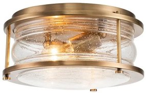 Πλαφονιέρα Φωτιστικό Μπάνιου 2xE27 IP44 Ashland Bay Quintiesse Elstead Lighting-QN-ASHLANDBAY-F-NBR-BATH-Ορείχαλκος QN-ASHLANDBAY-F-NBR-BATH