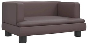 vidaXL Κρεβάτι Σκύλου Καφέ 60 x 40 x 30 εκ. από Συνθετικό Δέρμα