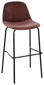 Σκαμπό Bar Vincent HM8579.12 (Σετ 4τμχ) 56,5Χ47Χ106cm Apple Velvet, Metal