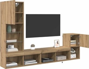 vidaXL Μονάδες Τοίχου Τηλεόρασης Artisan Oak Επεξεργασμένο ξύλο