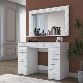 Τουαλέτα Μακιγιάζ Λευκό CACROZA 120x44.5x81.6