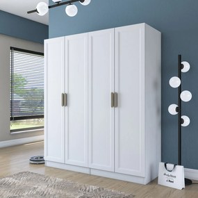 Ντουλάπα Λευκό BRIDRI 180x57.5x210