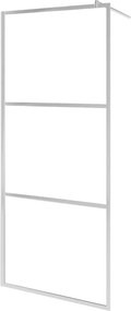 vidaXL Οθόνες ντους Ασημί 100 x 195 cm Γυαλί και Αλουμίνιο
