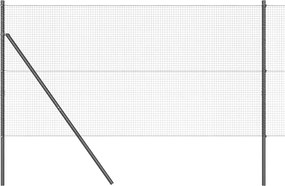 vidaXL Στύλος Περιφράξεων Γκρι 25 x 1,2 μ. (19 x 19 χιλ. δίκτυο)