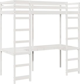 vidaXL Σκελετός κρεβατιού σοφίτας Λευκό 90 x 190 cm