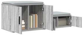 vidaXL Ντουλάπι αποθήκευσης Γκρι sonoma 127 x 41 x 40 εκ