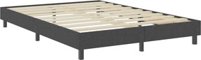 vidaXL Κρεβάτι Boxspring Σκούρο Γκρι 140 x 200 εκ. Υφασμάτινο