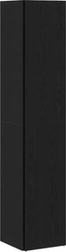 vidaXL Γωνιακά ράφια 33 x 33 x 164,5 cm Επεξεργασμένο Ξύλο Μαύρη Οξυά