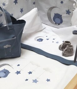 Σετ Σεντόνια Κούνιας Dreamy Owl - Blue 108101001