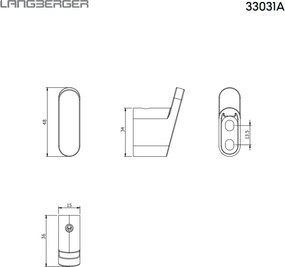 Langberger 33031A Chrome - Aγκιστρο μπάνιου