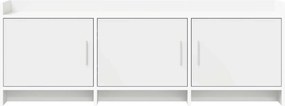 vidaXL Ντουλάπι TV 130 x 33 x 47 εκ Λευκό Επεξεργασμένο Ξύλο