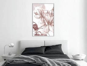 Αφίσα - Drawn Flower - 40x60 - Χρυσό - Με πασπαρτού