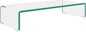 vidaXL Βάση Τηλεόρασης/Οθόνης Διάφανη 60 x 25 x 11 εκ. Γυάλινη