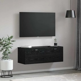 vidaXL Ντουλάπα Τοίχου Επιτοίχιο Μαύρη δρυς 100 x 36.5 x 35 cm