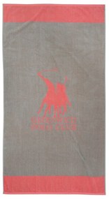 Πετσέτα Θαλάσσης 3890 Grey-Coral Greenwich Polo Club Θαλάσσης 90x170cm 100% Βαμβάκι