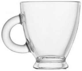 Φλυτζάνι Espresso Με Πιατάκι Roma (Σετ 6Τμχ) LVROM403F 95ml Clear Lav Γυαλί