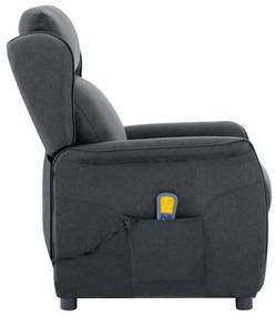vidaXL Καρέκλα μασάζ Σκούρο γκρι 67.5 x 93.5 x 101.5 εκ ύφασμα
