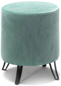 Σκαμπώ Carmen Megapap βελούδινο χρώμα μέντα 40x40x40εκ.-GP043-0071,5