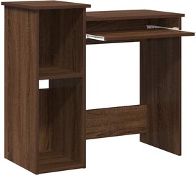 vidaXL Γραφείο με Ράφια Καφέ Δρυς 184x40x78 εκ Επεξεργασμένο Ξύλο