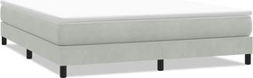vidaXL Box Spring κρεβάτι χωρίς στρώμα ανοιχτό γκρι Βελούδινο