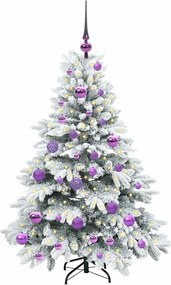 vidaXL Τεχνητό Χριστουγεννιάτικο Δέντρο Λευκό 120 cm ΠΕ και PVC