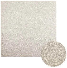 vidaXL Χαλί ZIZUR Κρεμ Όψη Γιούτας Εσωτ. & Εξωτ. Χώρου 200x200 εκ.