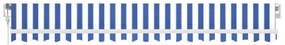 vidaXL Τέντα Αυτόματη με LED & Αισθ. Ανέμου Μπλε/Λευκό 450 x 350 εκ.