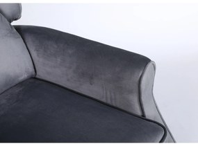 Πολυθρόνα Ανακλινόμενη ArteLibre MARKEB Γκρι Βελούδο 72x84x97cm