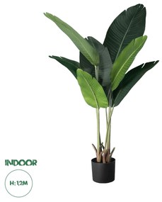 GloboStar® Artificial Garden STRELITZIA 20025 Τεχνητό Διακοσμητικό Φυτό  Στρελίτσια - Πουλί του Παραδείσου Υ120cm
