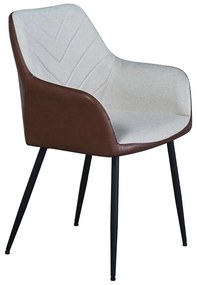 VISITOR ΚΑΡΕΚΛΑ BEIGE TABAC 57,5x57xH87cm - 03-1108