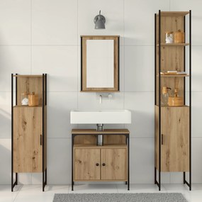 vidaXL Σετ επίπλων μπάνιου 4 τεμαχίων  σε Artisan Oak