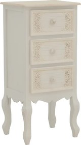 Συρταριέρα Pazlen Inart mdf σε λευκή αντικέ απόχρωση 40x34.5x82εκ