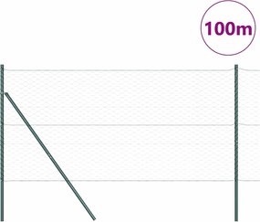 vidaXL Στύλος Περιφράξεων Πράσινο 100 x 1,4 μ (50 mm πλέγμα)
