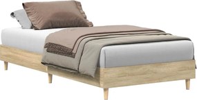 vidaXL Πλαίσιο κρεβατιού χωρίς στρώμα Sonoma Oak 100x200 cm
