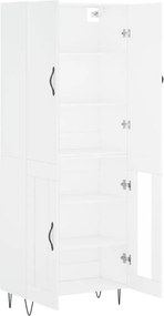 vidaXL Ντουλάπι Λευκό 69,5x34x180 εκ. από Επεξεργασμένο Ξύλο